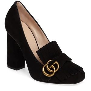 Gucci Marmont Kiltie Loafer Pump
